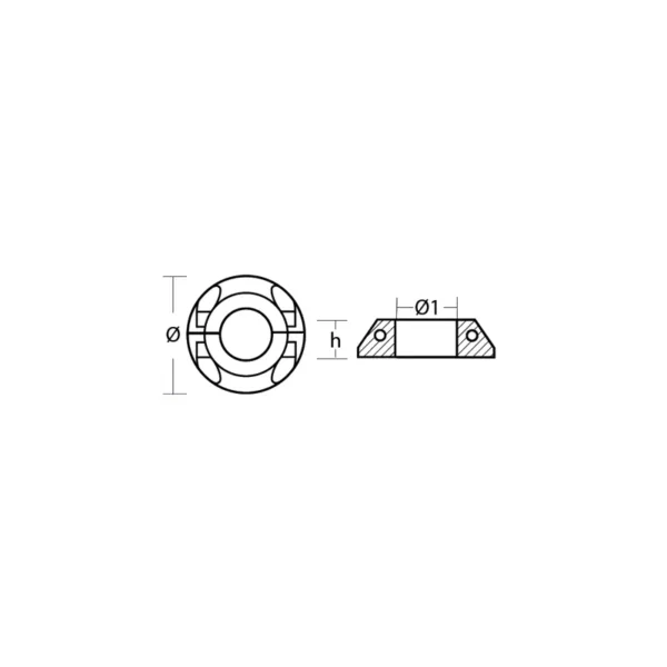 Max Prop Zink Collar Anode Int Ÿ46 Mm - 241800485 - 1