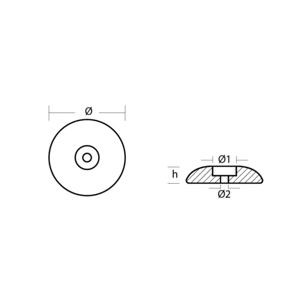 Disc Anode Single Ÿ50mm Heavy Al - 90659067 - 1