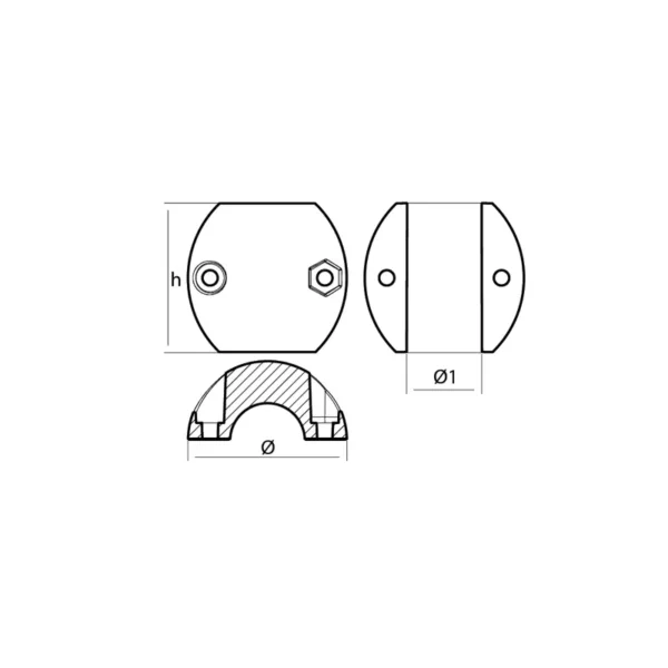 Schroefas Anode Bol Usa Type Mg Ÿ30mm - 90659072 - 1