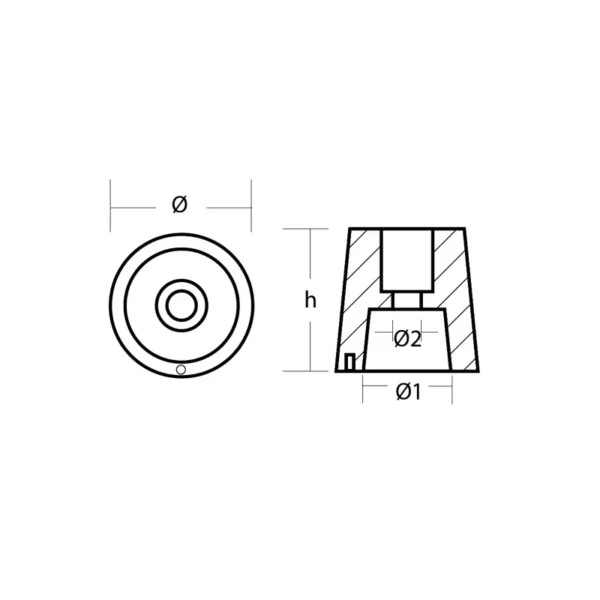 Prop Nut 35mm 0.46kg Zinc - 90659088 - 1