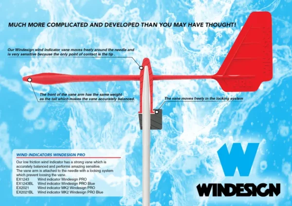 Windvaan Windesign Pro Blauw - EX1243BL - 1