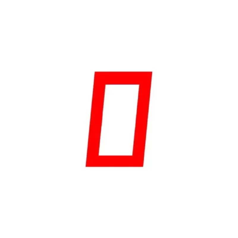 ZEILNUMMER OPTIMIST ROOD 23.5 CM