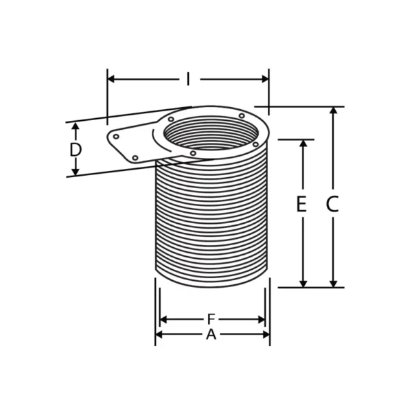 Doorvoer Ø68mm Terugslagklep 107mm Zw - L43242 - 1