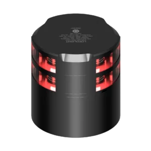 2NM 180° ROOD, DUBBEL, ZWART + CONN&ALU-BASE (CD)