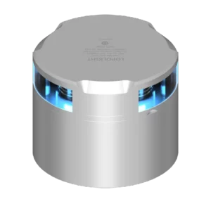 2NM 360° BLAUW STROBE, ZILVER + CONN&ALU-BASE (CD)