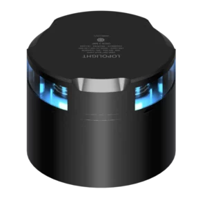 2NM 360° BLAUW STROBE, ZWART + CONN&ALU-BASE (CD)