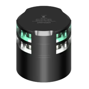 2NM 360° WIT + 2NM 360° GROEN, ZWART+CONN&ALU-BASE ZWART