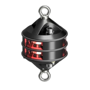 3NM 360° ROOD, DUBBEL, DIMBAAR, ZWART