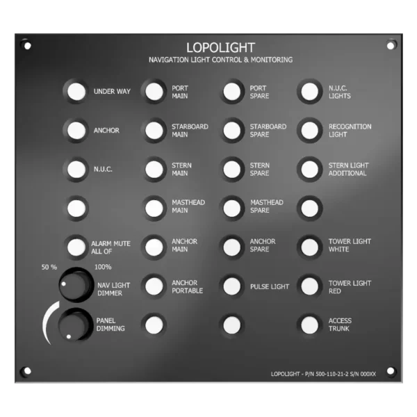 500-110-28-2 Control Panel 28 Button 2 Dim