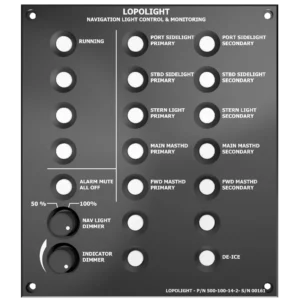 LOPOLIGHT BEDIENINGSPANEEL 14 KNOPS, 2 DIMMERS
