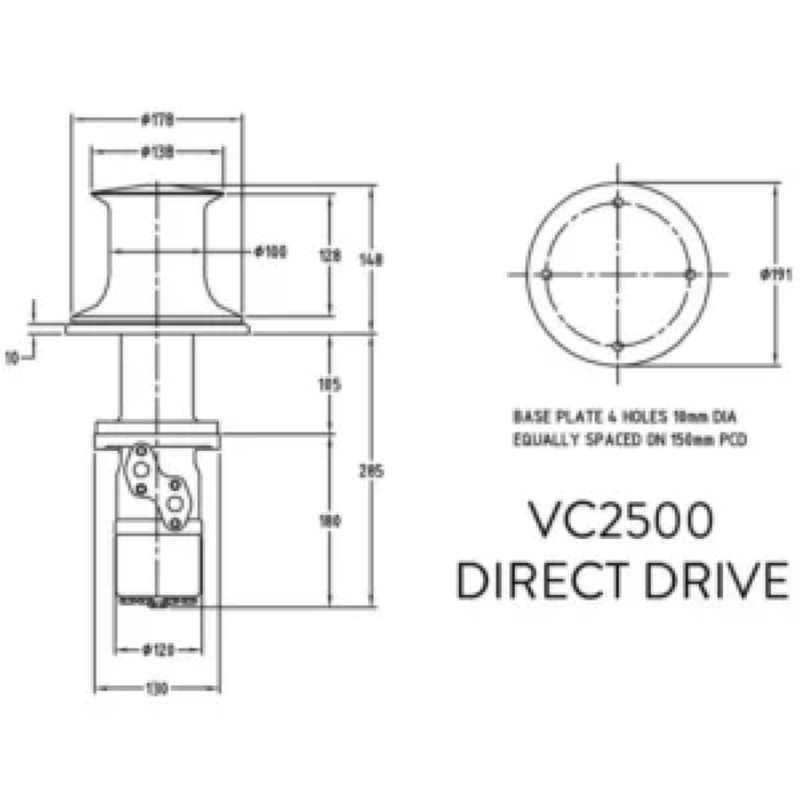 MUIR VC2500-HYD KAAPSTANDER DIRECT DRIVE