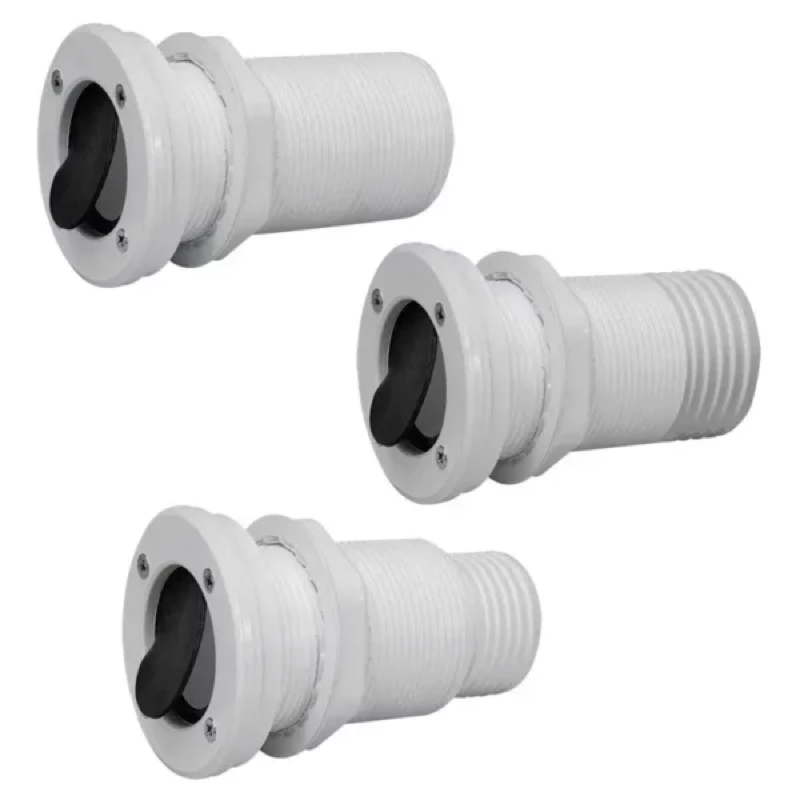 DOORVOER UITLAAT+KLEP D45/55MM WHITE