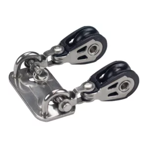 RVS basisplaat met Harken micro blokjes