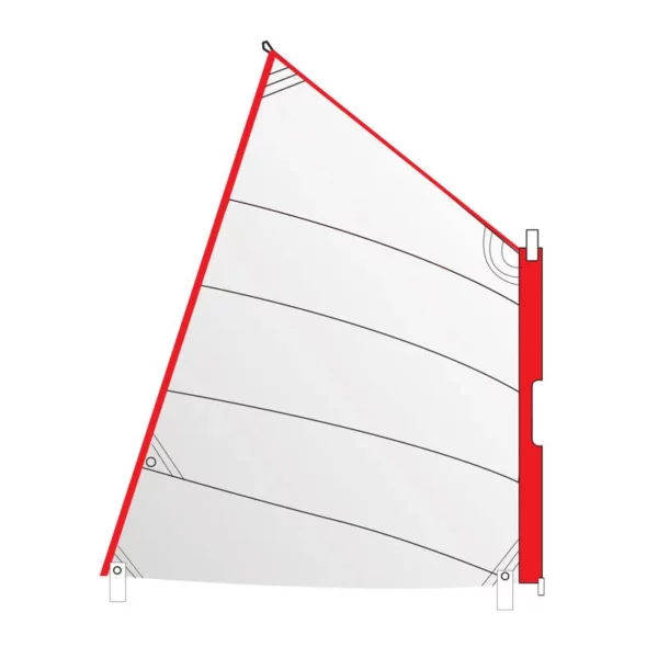 Optimist Zeil Sleeve Pocket Wit + Oog